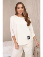 Komplet nových mikinových kalhot Punto světle béžová