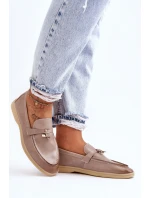 Dámské klasické mokasíny šedé model 21626981 - Boto