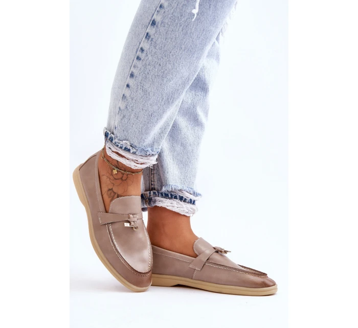 Dámské klasické mokasíny šedé model 21626981 - Boto