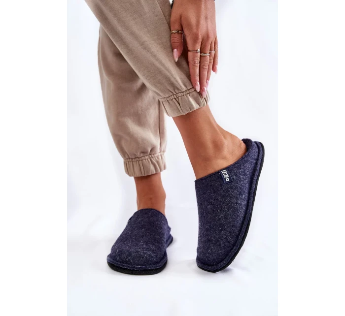 Klasické dámské pantofle Big Star KK276013 Námořnická modrá Klasické dámské pantofle Big Star KK276013 Námořnická modrá