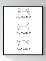 Personalizovaný magický fotoobraz v rámu - 40x50 - zvířecí ouška