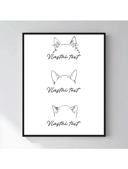 Personalizovaný magický fotoobraz v rámu - 40x50 - zvířecí ouška Personalizovaný magický fotoobraz v rámu - 40x50 - zvířecí ouška