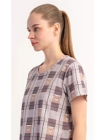 Dámské domácí šaty s krátkým rukávem model 22405578 - Vienetta Dámské domácí šaty s krátkým rukávem model 22405578 - Vienetta