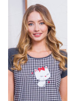 Dámská noční košile s krátkým rukávem Kotě s mašličkou