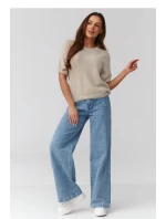 Svetr s krátkým rukávem  model 224081 Makadamia