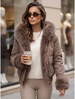 Dámská krátká zimní bunda s kožešinou Fango FashionStreet TY5997