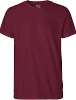 Neutral O 60012 Pánské bio tričko s ohrnutými rukávy 77.6012 bordeaux