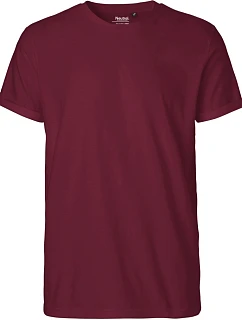 Neutral O 60012 Pánské bio tričko s ohrnutými rukávy 77.6012 bordeaux