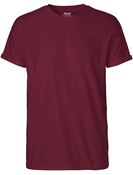 Neutral O 60012 Pánské bio tričko s ohrnutými rukávy 77.6012 bordeaux Neutral O 60012 Pánské bio tričko s ohrnutými rukávy 77.6012 bordeaux