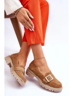 Módní semišové mokasíny tmavě béžové Eloisa Módní semišové mokasíny tmavě béžové Eloisa