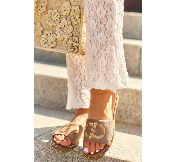 Dámské Ploché Žabky S  Hnědé model 21665087 - S.Barski