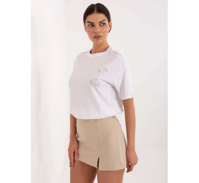 T shirt model 21795532 biały - FPrice T shirt model 21795532 biały - FPrice