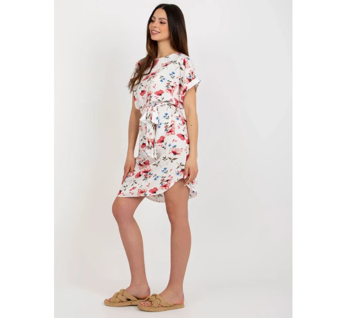 Sukienka WN SK model 21110920 biało czerwony - FPrice Sukienka WN SK model 21110920 biało czerwony - FPrice