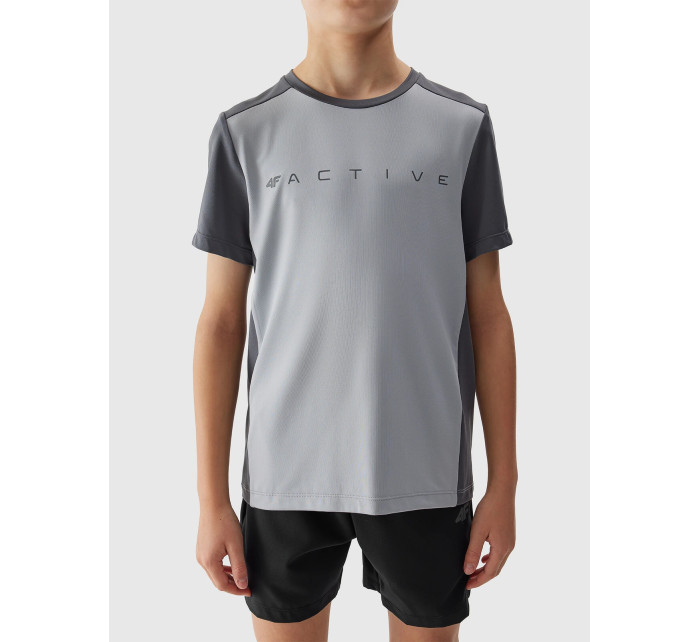 Chlapecké sportovní rychleschnoucí tričko 4F - šedé
