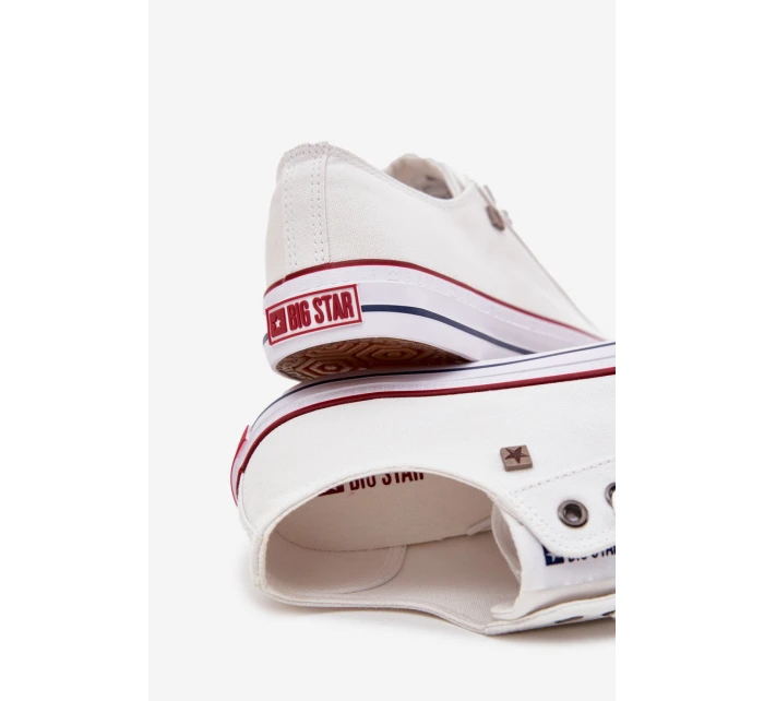 Pánské nízké textilní tenisky Big Star – bílé Pánské nízké textilní tenisky Big Star – bílé