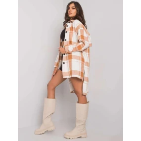 Dámská košile EM KS 180- 1.12X hnědo-bílá - FPrice