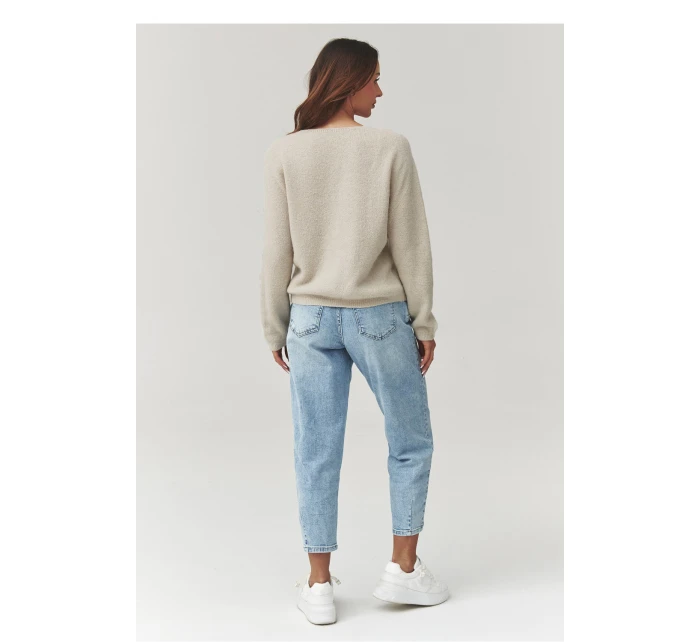 Svetr na zapínání  model 223258 Makadamia