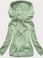 Dámská tepláková mikina v pistáciové barvě (W02-60)