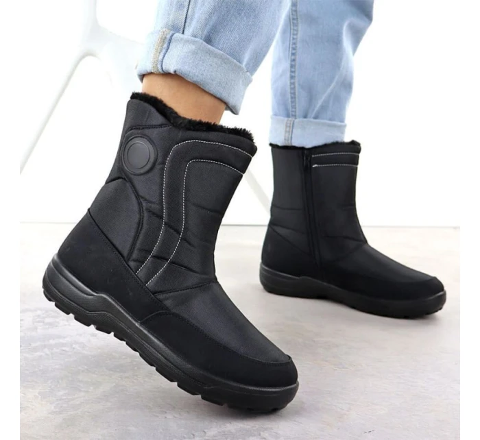 Dámské ploché zateplené sněhule černé model 21906490 - Potocki