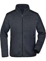 JN Pánská pletená fleecová bunda 02.0 dark grey model 22489551 - Daiber JN Pánská pletená fleecová bunda 02.0 dark grey model 22489551 - Daiber