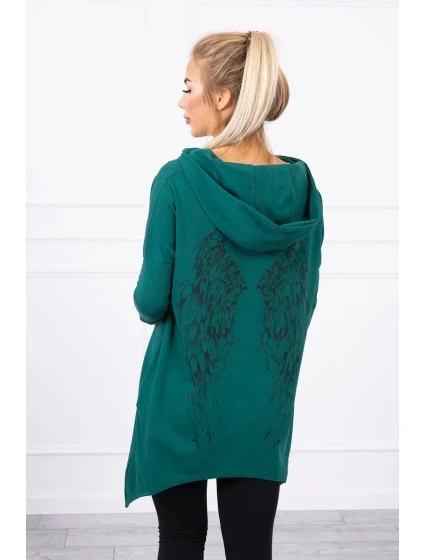 Mikina s potiskem model 21755704 zelená - K-Fashion