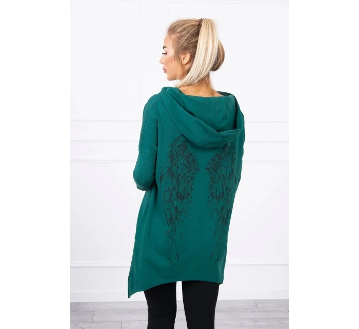 Mikina s potiskem model 21755704 zelená - K-Fashion