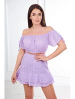 Vyšívaná sada ve fialové barvě Vyšívaná sada ve fialové barvě