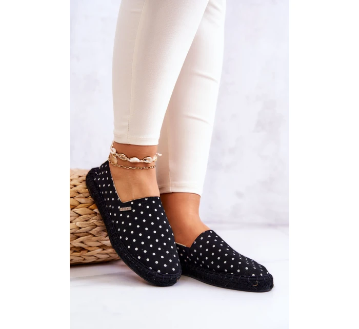 Dámské espadrilky s puntíky Big Star JJ274867 Černá