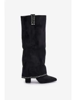 Dámské Kozačky S  Na Podpatku Černé model 21670811 - Boto