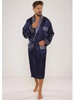 Pánský župan Adam Satyna 940 Tmavě modrá - De Lafense