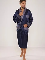 Pánský župan Adam Satyna 940 Tmavě modrá - De Lafense