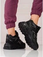 Luxusní dámské černé tenisky bez podpatku Luxusní dámské černé tenisky bez podpatku