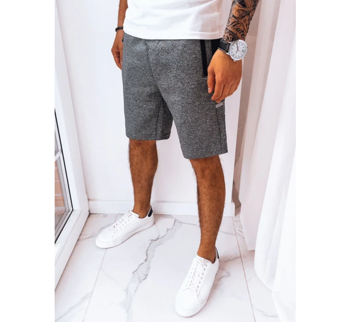 Pánské tmavě šedé teplákové šortky Dstreet SX2255 Pánské tmavě šedé teplákové šortky Dstreet SX2255