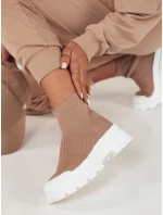 Dámské ponožkové boty ORCE beige Dstreet ZY0471