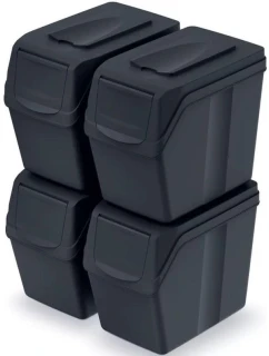 Odpadkový koš 20 l SORTIBOX SET4 PACK ANTHRACITE - konec dětské