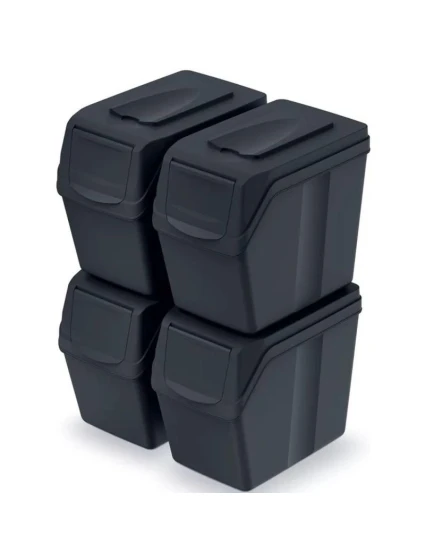 Odpadkový koš 20 l SORTIBOX SET4 PACK ANTHRACITE - konec dětské