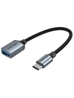 USB 3.0 Vention USB-C na USB-A OTG kabel 0,15 M ze slitiny hliníku šedý
