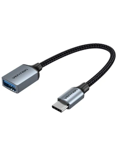 USB 3.0 Vention USB-C na USB-A OTG kabel 0,15 M ze slitiny hliníku šedý