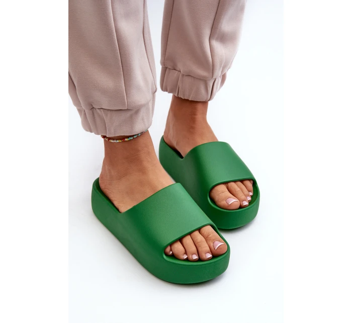 Dámské žabky na tlusté podrážce béžové Oreithano