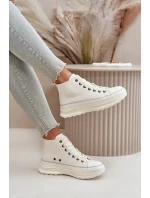 Dámské Tenisky Na Platformě Eko Kůže Big Star OO274064 Bílé Dámské Tenisky Na Platformě Eko Kůže Big Star OO274064 Bílé