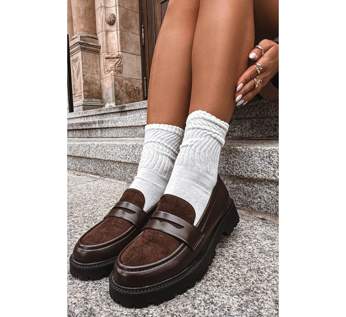 Dámské mokasiny z eko kůže čokoládové Cailen Dámské mokasiny z eko kůže čokoládové Cailen