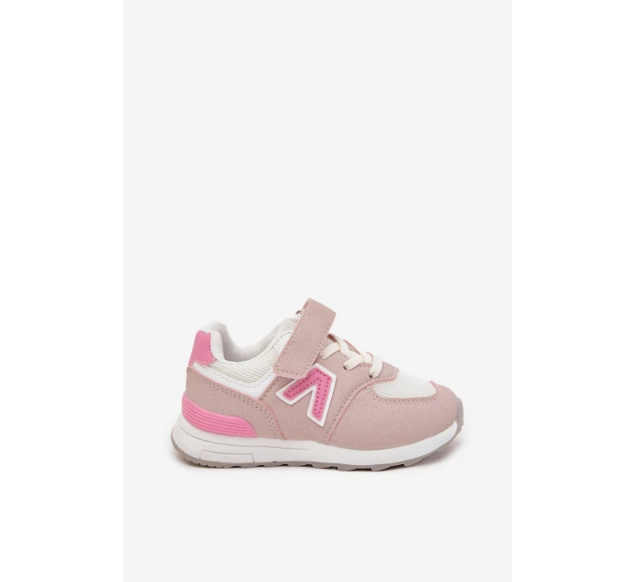 Dětské sportovní tenisky na suchý zip růžové Galisse