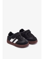 Dětské sportovní sneakers na suchý zip Adelina – černé