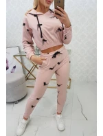 Sada s potiskem pistole tmavě pudrově růžová Sada s potiskem pistole tmavě pudrově růžová