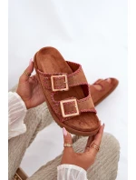 Dámské Sandały S Přezkami A Dekorativním Hnědé model 21696590 - Boto Dámské Sandały S Přezkami A Dekorativním Hnědé model 21696590 - Boto