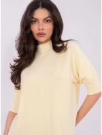 Sweter MI SW model 21808005 jasny żółty - FPrice Sweter MI SW model 21808005 jasny żółty - FPrice