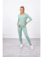 Tmavě mátová mikinová souprava
