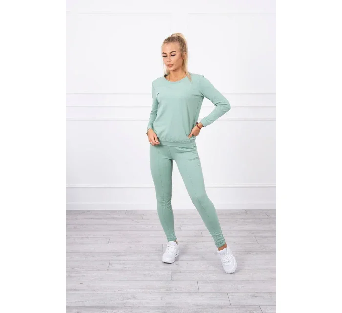 Tmavě mátová mikinová souprava