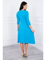 Šaty s výřezem pod prsy tyrkysové Šaty s výřezem pod prsy tyrkysové