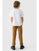 Chlapecké Kalhoty Jogger Casual Hladké Khaki model 21668686 - 4F Chlapecké Kalhoty Jogger Casual Hladké Khaki model 21668686 - 4F